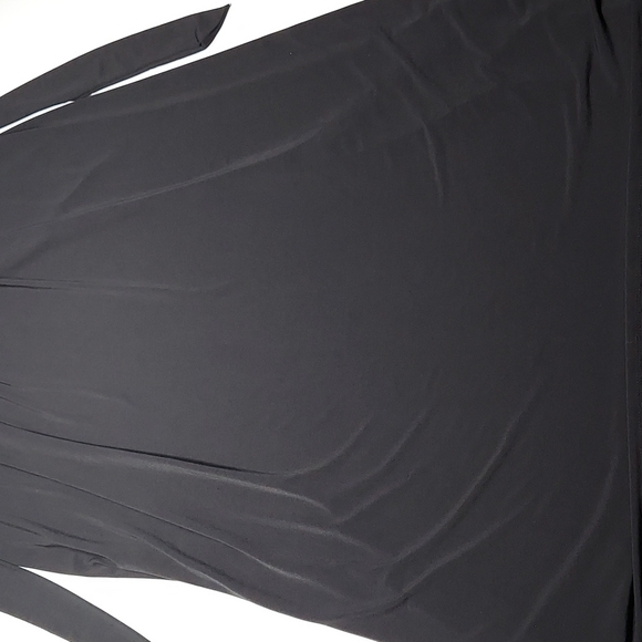 Motherhood Maternity Sleeveless V-Neck Maxi Dress w/ Tie Waist Black  XL - Picture 4 of 9